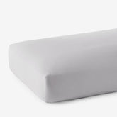 Premium Smooth Supima® Cotton Wrinkle-Free Sateen Fitted Bed Sheet - Light Gray, Full