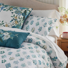 Hawthorne Classic Cool Cotton Percale Duvet Cover - Teal, King/Cal King