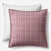 Yarn-Dyed Plaid Reversible Sham - Brick, Euro