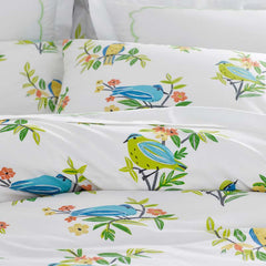 Summer Prints Classic Cool Cotton Percale Duvet Cover - Bird Days, Twin/Twin XL