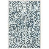 Temple Washable Rug - Blue, 4' x 6'