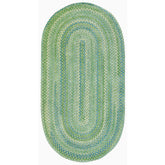 Sailor Stripe Reversible Braided Cotton Rug - Green, 4' x 6' Oval