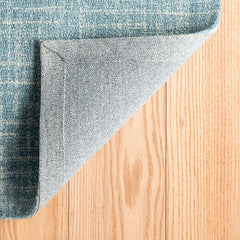 Crosshatch Hand Hooked Wool Rug - Aegean Blue, 3' x 5'