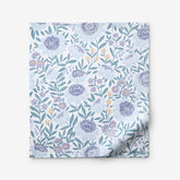 Tira Floral Classic Cool Cotton Percale Flat Bed Sheet - Floral Blue, Twin/Twin XL