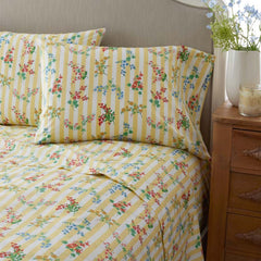 Amelia Classic Cool Cotton Percale Bed Sheet Set - Buttercup, King