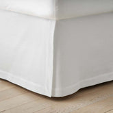 Matelassé 18 in. Bed Skirt - Textured Stripe White, Full
