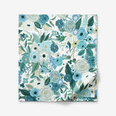 Garden Party Classic Cool Cotton Percale Flat Bed Sheet - Teal, Queen