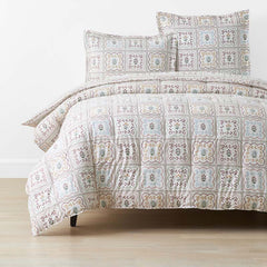Lottie Classic Cool Cotton Percale Comforter - Ivory Multi, Twin/Twin XL