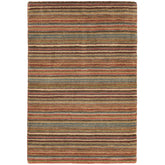 Brindle Stripe Spice Hand Knotted Wool Rug - Spice, 5' x 8'