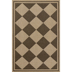 Diamond Checkered Outdoor Rug - Black, 3' x 5'