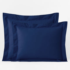 Classic Cool Organic Cotton Percale Solid Sham - Navy, Standard