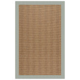 Sunbrella Herringbone Bordered Indoor/Outdoor Rug - Spa, 2' 6" x 8' Runner