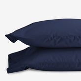Classic Cool Cotton Percale Pillowcase Set - Navy, King