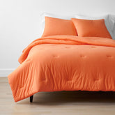 T-Shirt Soft Jersey Knit Comforter Set - Orange, Full/Queen
