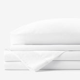 Classic Smooth Rayon Made From Bamboo Sateen Bed Sheet Set - White, Full