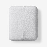 Jacquard Leaf Yarn-Dyed Premium Smooth Supima® Cotton Wrinkle-Free Sateen Fitted Bed Sheet - Light Gray, Twin