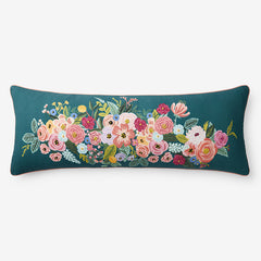Garden Party Decorative Lumbar Pillow Cover - Green Multi