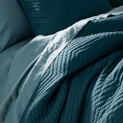 Voile Sham - Teal, Standard