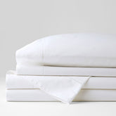 Premium Smooth Organic Cotton Sateen Bed Sheet Set - White, Twin XL