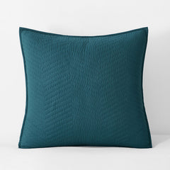 Voile Sham - Teal, Euro