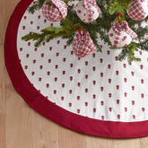 Flower Holiday Reversible Tree Skirt - Red, 50 in. x 50 in.