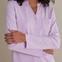 Pima Cotton Women's Button-Down Pajama Set - Dusty Pink, XS