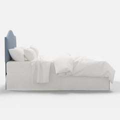 Saddle Velvet Headboard - Ocean, Full