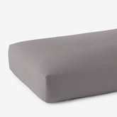 Premium Smooth Supima® Cotton Wrinkle-Free Sateen Fitted Bed Sheet - Silver, Queen
