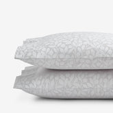 Jacquard Leaf Yarn-Dyed Premium Smooth Supima® Cotton Wrinkle-Free Sateen Pillowcase Set - Light Gray, King