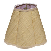 Raffia Scalloped Lamp Shade - Natural, Small