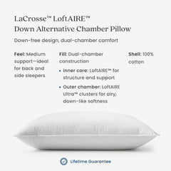 LoftAIRE™ Down Alternative Chamber Pillow - Medium, King