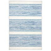 Ellington Stripe Blue Washable Rug - Blue, 5' x 8'