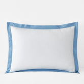 Solid Border Classic Cool Cotton Percale Sham - Porcelain Blue, King