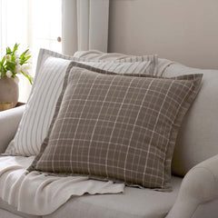 Yarn-Dyed Plaid Reversible Sham - Khaki, Euro