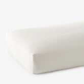 Premium Smooth Supima® Cotton Wrinkle-Free Sateen Fitted Bed Sheet - Ivory, King