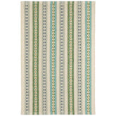Long Slade Handwoven Cotton Rug - Teal, 5' x 8'