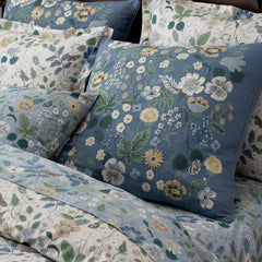 Strawberry Fields Decorative Square Pillow Cover - Green
