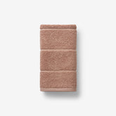 Textured Stripe Hand Towel - Dusted Clay