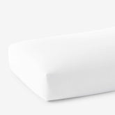 Premium Cool Supima® Cotton Percale Deep Pocket Fitted Bed Sheet - White, King