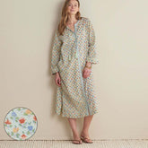 Printed Voile Women's Caftan - Meadow Song, M