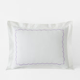 Scallop Embroidered Premium Cool Egyptian Percale Sham - Lavender, King