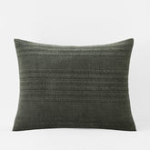 Line Stitch Velvet Quilted Sham - Olive, King