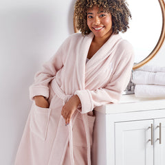 Women's Short Robe - Blush, XXL