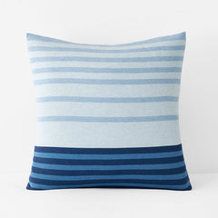 T-Shirt Soft Jersey Knit Stripe Yarn-Dyed Sham - Blue Multi, Euro
