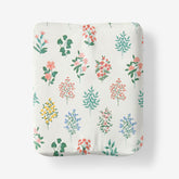 Hawthorne Classic Cool Percale Fitted Bed Sheet - Ivory Multi, Queen