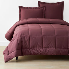 Classic Cool Cotton Percale Comforter - Plum, Full