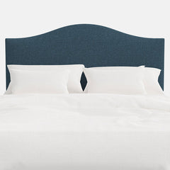 Saddle Textured Linen Headboard - Navy, Queen