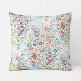 Springtime Bouquets Sham - White, Euro