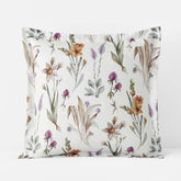 Stem Florals Premium Smooth Wrinkle-Free Sateen Sham - Ivory Multi, Euro