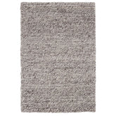 Chunky Handwoven Wool Rug - Gray, 5' x 8'